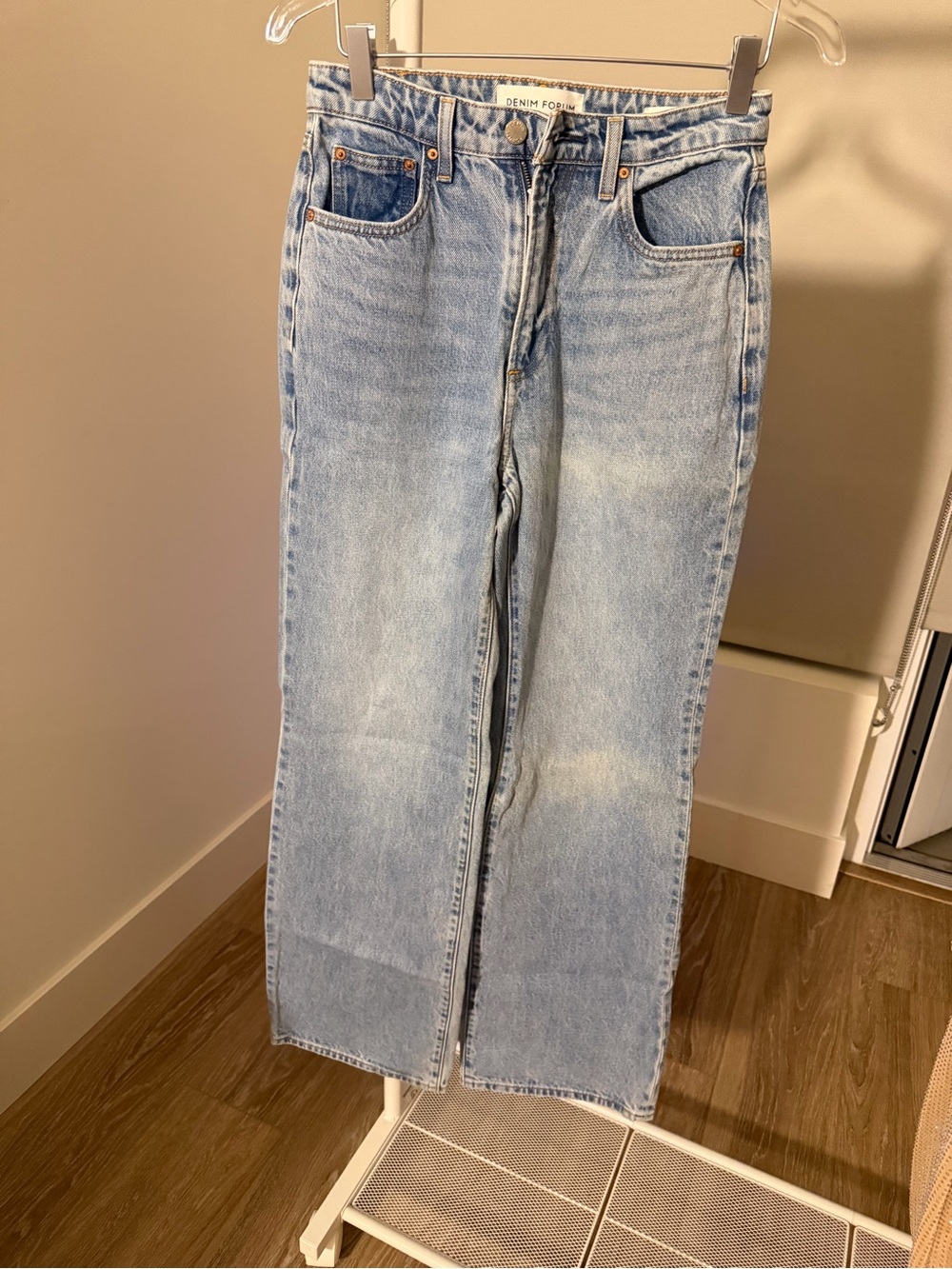 Denim Forum Light Blue Wide-Leg Jeans